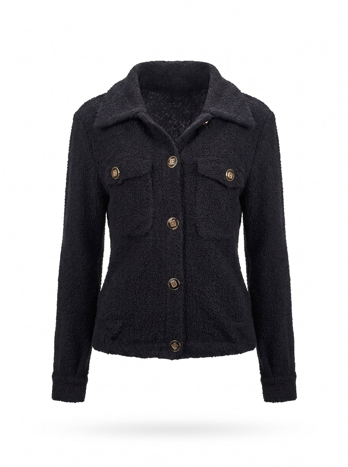 TEXTURED BUTTON-UP JACKET