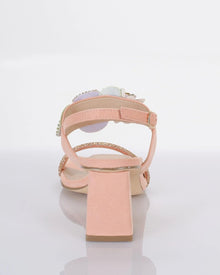 FLORAL EMBELLISHED BLOCK SANDAL