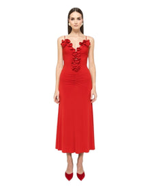 FLORAL EMBELLISHED EVENING GOWN