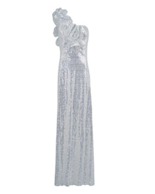 FLORAL EMBELLISHED TULLE GOWN