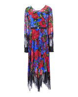 FLORAL LACE MIDI DRESS