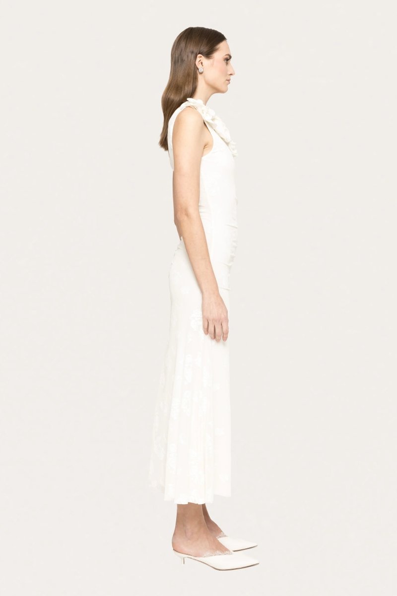 FLORAL ONE - SHOULDER DRESS - Nakhle.Ets - Dresses