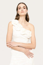 FLORAL ONE - SHOULDER DRESS - Nakhle.Ets - Dresses