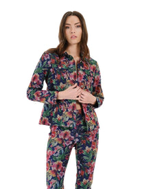 FLORAL PRINT STRUCTURED JACKET