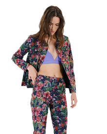 FLORAL PRINT STRUCTURED JACKET