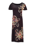FLORAL SWIRL PRINT MIDI DRESS - Nakhle.Ets - Dresses