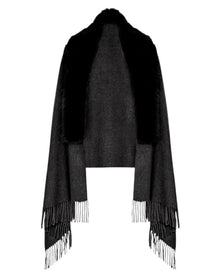 FRINGED CAPE JACKET