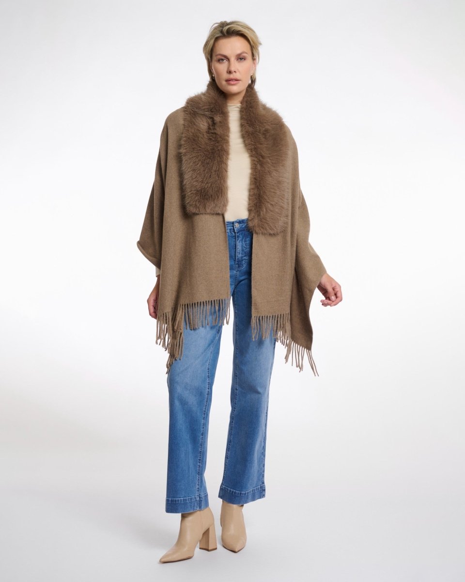 FRINGED CAPE JACKET - Nakhle.Ets - Jackets
