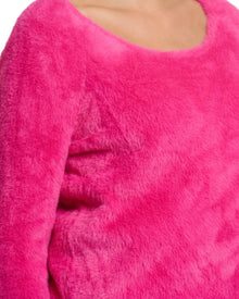 FUZZY WIDE-NECK SWEATER