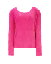 FUZZY WIDE - NECK SWEATER