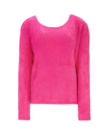 FUZZY WIDE-NECK SWEATER