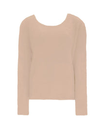 FUZZY WIDE-NECK SWEATER
