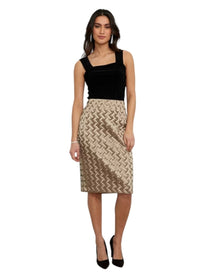 GEOMETRIC MIDI SKIRT