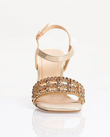 GLAM BLOCK RHINESTONE HEELS