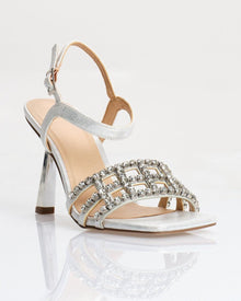 GLAM BLOCK RHINESTONE HEELS