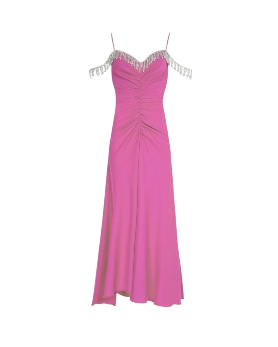 GLAM SLIP DRESS WITH CRYSTAL DETAILS