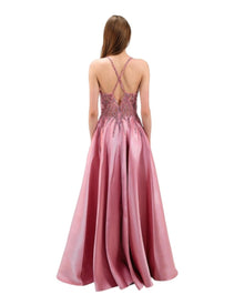 GLAMOROUS SPARKLING EVENING GOWN