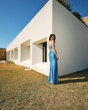 GLITTER CORSET DRAPED GOWN - Nakhle.Ets - Dresses