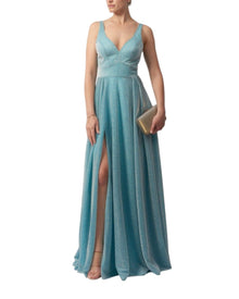 GLITTER KNIT A-LINE GOWN