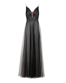 GLITTER TULLE A-LINE GOWN