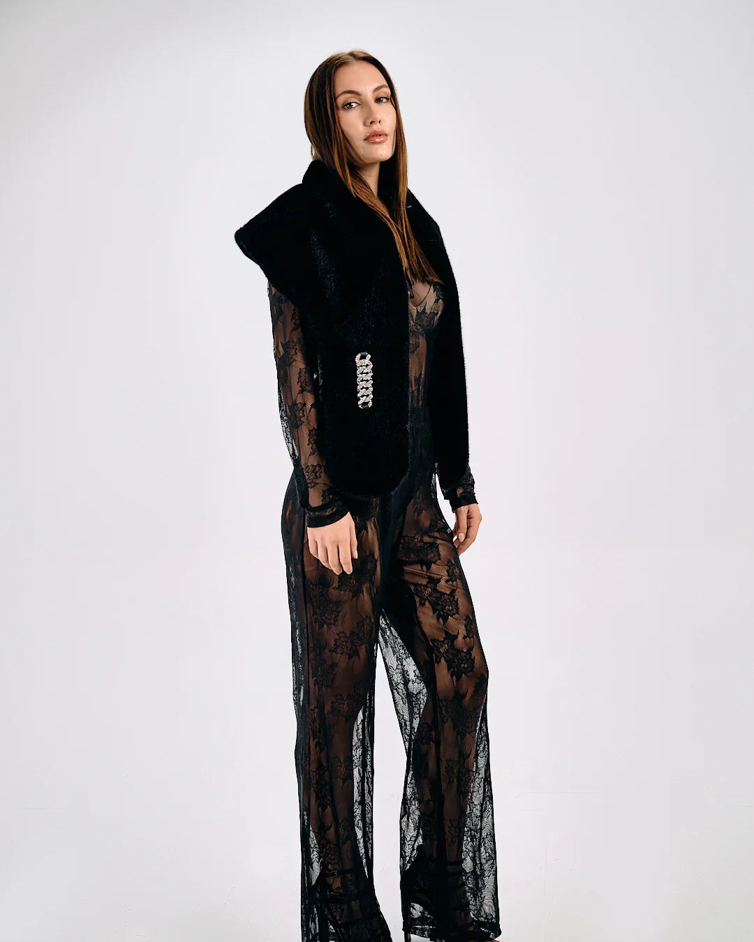 LUXURY FAUX FUR STOLE