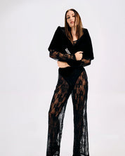 SHEER LACE TWO-PIECE SET