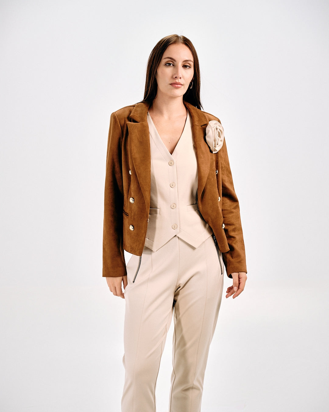 SLEEVELESS VEST & TROUSER SET
