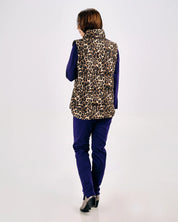 LEOPARD PRINT PUFFER VEST