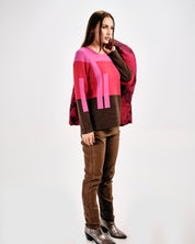 GRAPHIC BLOCK KNIT SWEATER