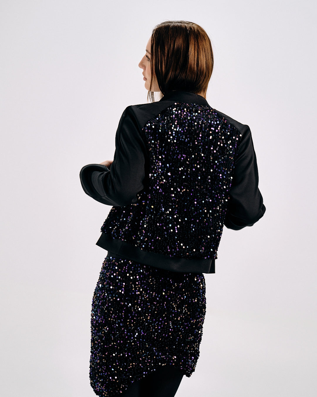 SEQUIN JACKET SKIRT SET