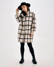 PLAID WOOL COAT