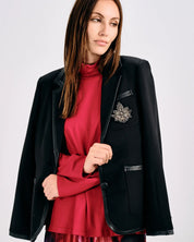 TAILORED BLAZER WITH EMBLEM DETAIL