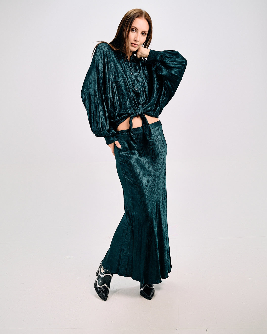 SATIN TWO-PIECE SET