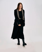 EMBELLISHED DOUBLE-BREASTED BLAZER