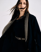 EMBELLISHED DOUBLE-BREASTED BLAZER