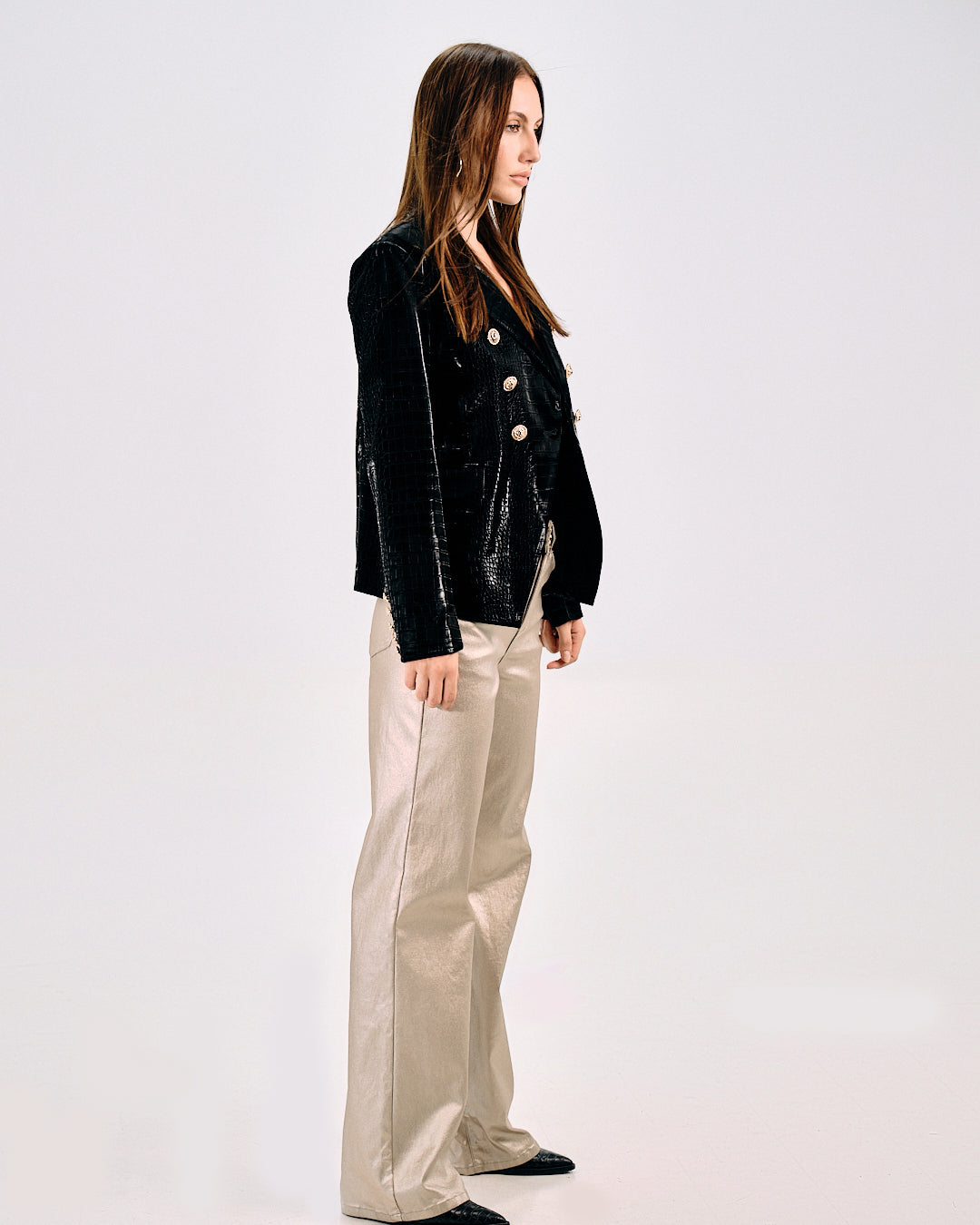 CROCODILE-EFFECT BLAZER
