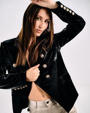 CROCODILE-EFFECT BLAZER