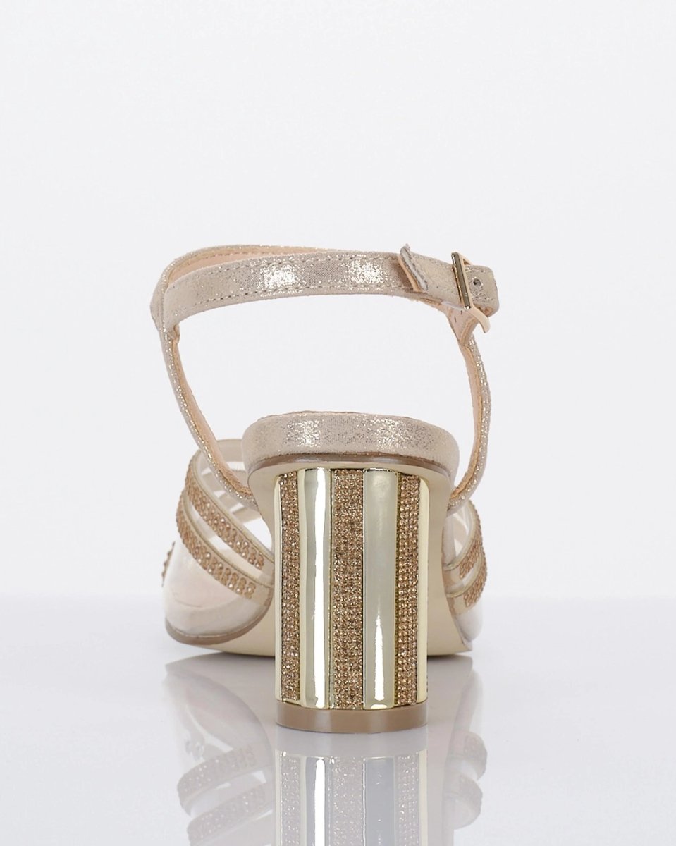 GOLD BLOCK SANDAL - Nakhle.Ets - shoes