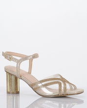 GOLD BLOCK SANDAL - Nakhle.Ets - shoes