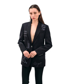 GRAFFITI EMBELLISHED BLAZER