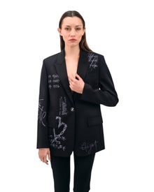 GRAFFITI EMBELLISHED BLAZER