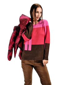 GRAPHIC BLOCK KNIT SWEATER