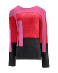 GRAPHIC BLOCK KNIT SWEATER