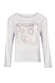 GRAPHIC LONG - SLEEVE BLOUSE - Nakhle.Ets - Blouse