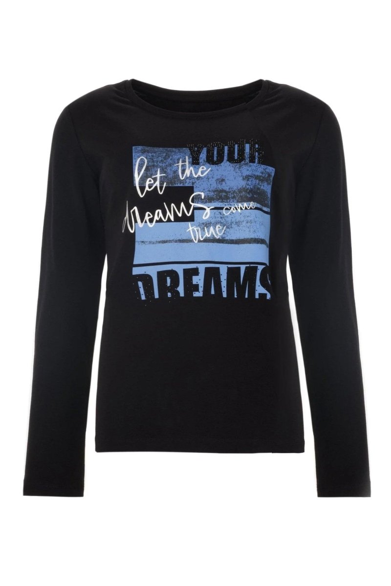 GRAPHIC LONG - SLEEVE BLOUSE - Nakhle.Ets - Blouse