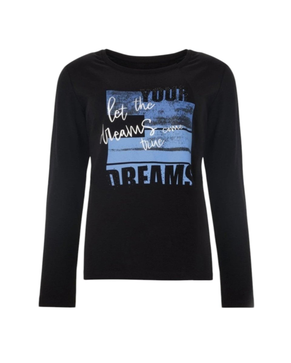 GRAPHIC LONG-SLEEVE BLOUSE