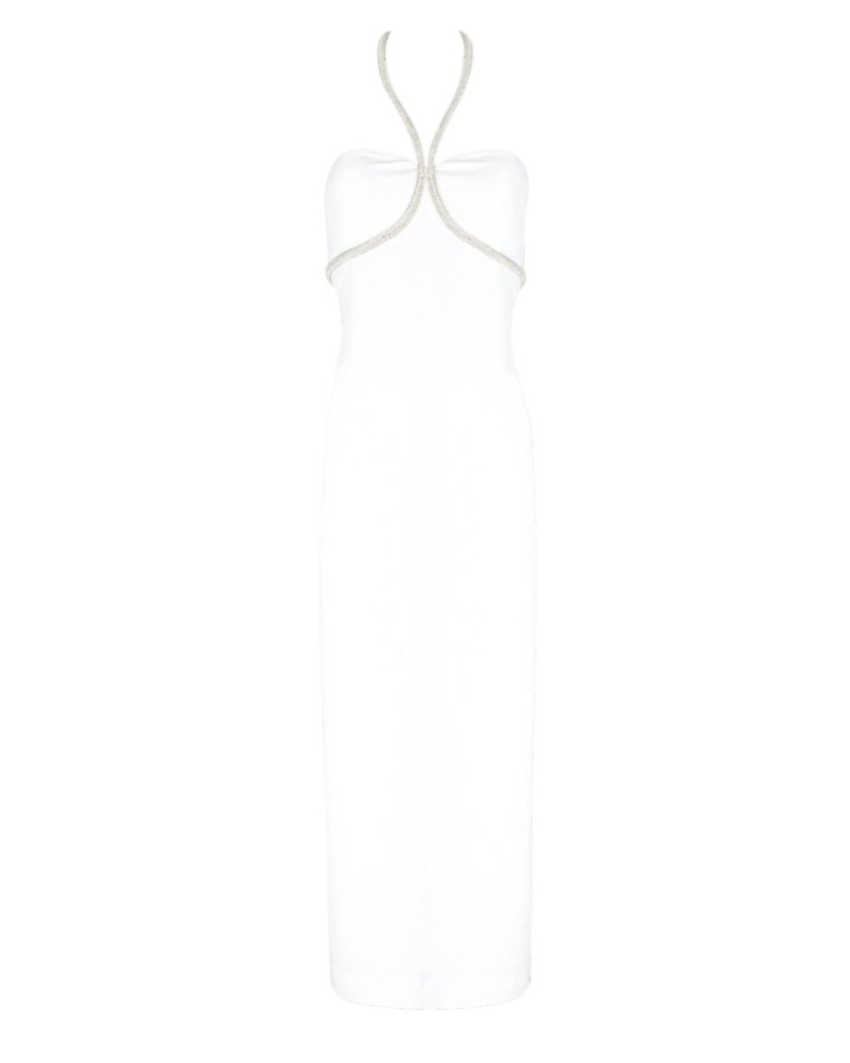HALTER CRYSTAL MIDI DRESS - Nakhle.Ets - Dresses