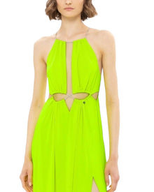 HALTER CUT-OUT MAXI DRESS