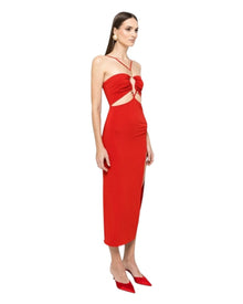 HALTER CUTOUT MAXI DRESS