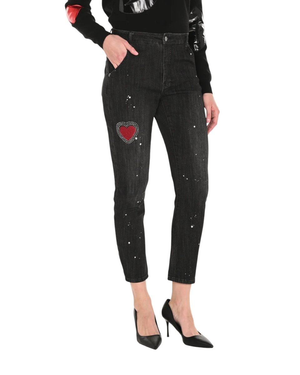 HEART DETAIL SKINNY JEANS
